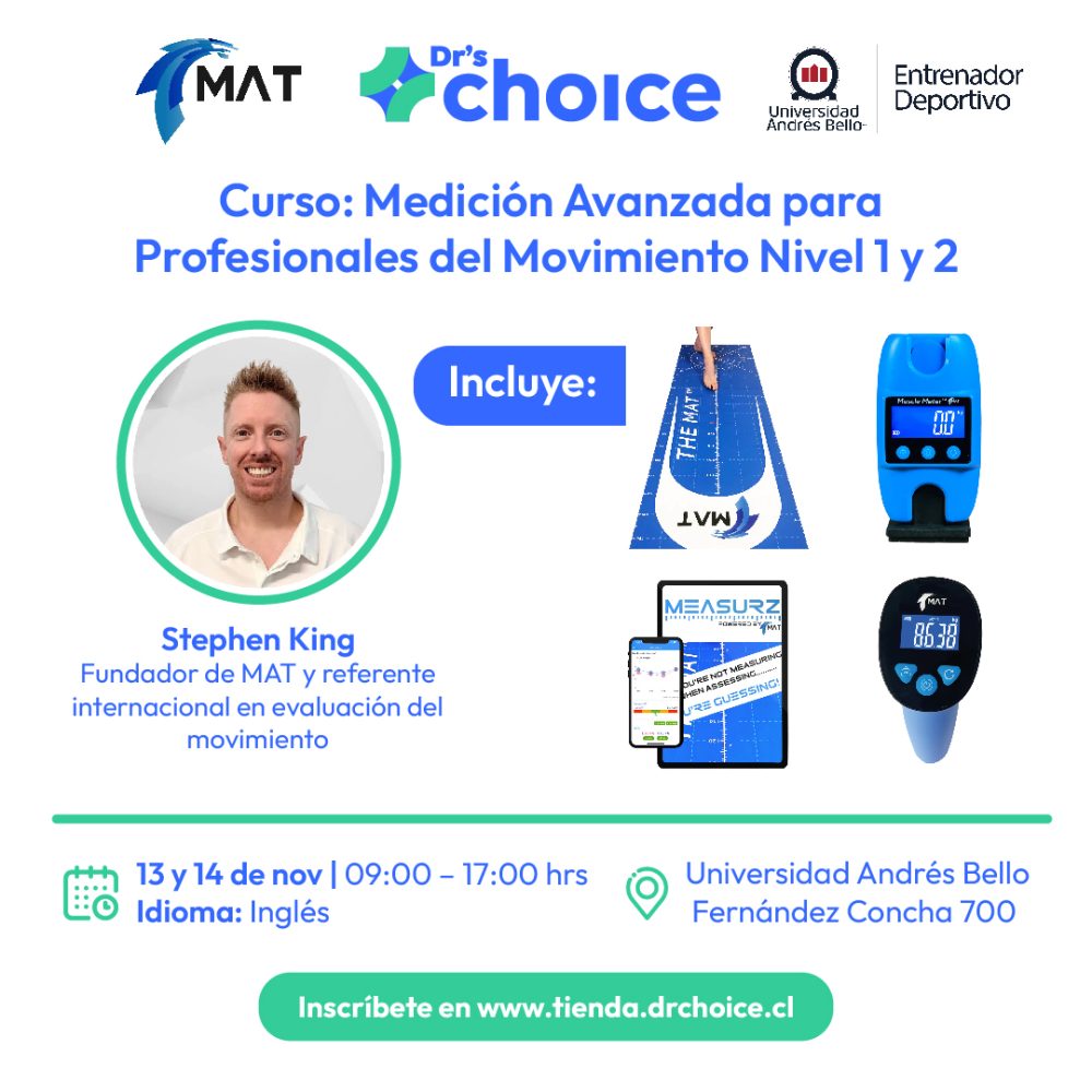 Reserva Curso Medición Avanzada para Profesionales del Movimiento Nivel 1 y 2 MAT