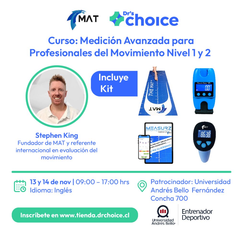 Reserva Curso Medición Avanzada para Profesionales del Movimiento Nivel 1 y 2 MAT